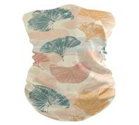 Greek Pastel Gingko Neck Gaiter 26X30Cm Non-Slip Neck Warmer Multifunctional Facial Covering For Skiing Outdoor Yoga