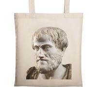 Greek Philosopher Aristotle Natural Ecological Cotton Tote Bag Beige