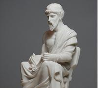 Greek Philosopher Plato Alabaster Statue Sculpture Athens Academy 6.7 inches