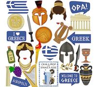 Greek Photo Booth Props, 29pcs Ancient Greek Party Decorations, Htabiol Ancient Greece Party Decorations, Greece Photo Booth Props, Fit for Mythology Theme Birthday Decor, Toga Themed Birthday Decor