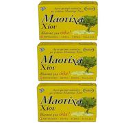 Greek Pure Natural Soap with Xios Mastic Oil for Face Body Hair Hands - 3 items x 125g