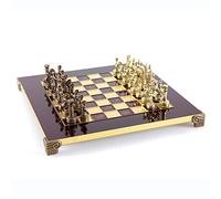 Greek Roman Army Chess Set - Brass&Copper with Red Board