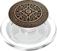 Greek Roman Meander Key Pattern Shield Art PopSockets PopGrip for MagSafe