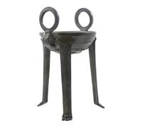 Greek Sacrificial Tripod Bronze Sculpture - 7.5 in Ancient Ritual Ceremonial Statue, Handmade in Greece, Classical Bronze Artifact Decor