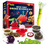 Greek Science Boys First Gross Science Kit for Kids Age 8-12, Slime Kit & Science Experiments for Kids, STEM Toys Christmas Birthday Gift Ideas for Boys 8-12 - Brain Dissection, Poop Experiment
