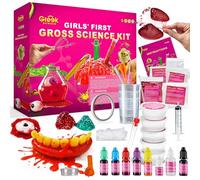 Greek Science Girls First Gross Science Kit, Slime Kits for Girls, Fun Science Experiments with Brain Dissection, Blood Slime, STEM Toys Christmas Birthday Gift Ideas
