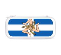 Greek Sicilian Flag Printed Slim Carrying Case for Switch Hard Portable Protective Cover for Game Card