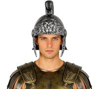 Greek Soldier Medieval Costume Headwear Medieval Helmet Silver A One Size