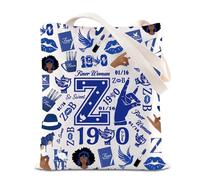 Greek Sorority Gift ZPB Makeup Bag 1920 Finer Women Makeup Bag Sorority Paraphernalia Gift Zeta Dove Gifts ZBP Social Worker Gift, white, Z P Finer T