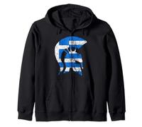 Greek Spartan Gladiators Helmet Greece Sparta Zip Hoodie