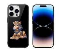 Greek Sphinx Printed Phone Case Unisex Cute Trendy Glass Cellphone Protective Cover Compatible with iPhone 14/14 Pro/14 Pro Max/14 Plus