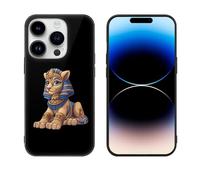 Greek Sphinx Printed Phone Case Unisex Cute Trendy Glass Cellphone Protective Cover Compatible with iPhone 14/14 Pro/14 Pro Max/14 Plus