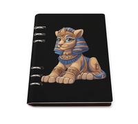 Greek Sphinx Trendy Notebook Binder A5 Slim Foldable Binder 6 Metal Ring Refillable Paper Notepad