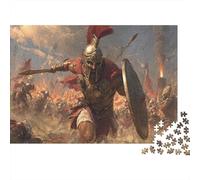 Greek Warrior Wearing Bronze Armor And A Feathered Helmet Jigsaw Puzzles Challenge Toy Educational Games Home Decoration for Adults& Teenager Age 14 Years Up 1000pcs (75x50cm)
