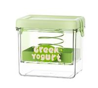 Greek Yoghurt Strainer, Multi Yogurt Press with Fine Filter Strainer and Lid, 1L Capacity Bowl Yogurt Makers Leak-Proof and Reusable for Thick Greek Yogurt, Soybean Milk, Berries, Soup