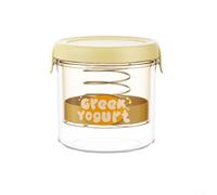 Greek Yogurt Strainer and Whey Separator Kitchen Tool with Lid, Fine Mesh Food Strainer for Homemade Cheese, DIY Soy Milk Maker, Yogurt Draining Container,(Round Yellow)