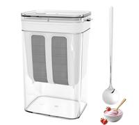 Greek Yogurt Strainer, Large Capacity Greek Yogurt Maker Strainer Whey Separator with Fine Mesh and Lid for Nut Milk Sauce Juice Coffee(1.1L)