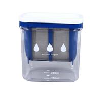 Greek Yogurt Strainer with Lid, 1.1L Large Capacity Reusable Yogurt Filter, AS Resin & Stainless Steel Whey Separator for Making Thick Yogurt, Cheese, Nut Milk