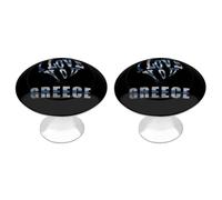 Greeks Love Greece Drawer Pulls Handles Knobs Flat Black Cabinet Cup with Screw 2 Pack