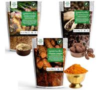 GREEMUNITY | North East Spices Combo Pack | Lakadong Turmeric Powder of Meghalaya 150gms | Badi Elaichi of Sikkim 50gms | Sying-Bah Ginger Powder of Meghalaya 100 GMS | 300 GMS Combo Pack