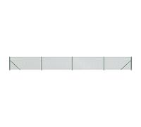 (green, 0.8 x 10 m) vidaXL Chain Link Fence Patio Outdoor Wire Mesh Fence with Flange Fence Panel