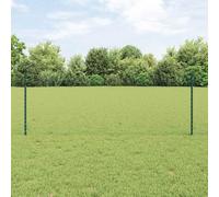 Green 0.8 x 100m Steel and PVC Fence Post Fence with Post Durable Privacy Screen for Garden Patio Easy Assembly