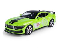 (green) 1/32 Ford Mustang Shelby GT500 Alloy Sports Car Model Diecast Metal Toy Racing Car Vehicle Model Simulation Sound and Light Kids Gift