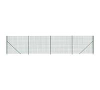 (green, 1.4 x 10 m) vidaXL Wire Mesh Fence with Flange Fence Panel Chain Link Fence Green 2x25 m
