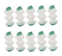 Green 10-Pack Three-Layer Lamp Gauze,for Coleman Propane& Kerosene Lamps, Shock Resistant Mesh Covers,with Steel Clip Fixing,for Outdoor Use(Steel clip)