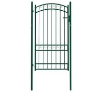 (green, 100 x 175 cm) vidaXL Fence Gate with Arched Top Steel Entrance Gate Green/Black Multi Sizes