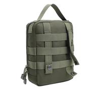 Green 1000D Nylon Armed Pouch, Utility Pouch with Dual Buckle and Webbing, Multi Layer Storage IFAK Pouch for Outdoor Sports, 6.7 x 9.4 x 2.8 in / 17 x 24 x 7 cm