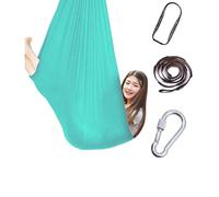 (Green) 100cm x 280cm Kids Therapy Swing Cuddle Hammock with Autism ADHD Aspergers Sensory