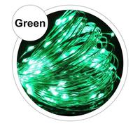 (green, 10M 100LEDs) LED Lights 2M 5M 10M USB LED String light Fairy Christmas Silver Wire Wedding Garland Lights Party decoration