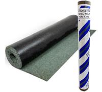 NOVECRAFTO Heavy Duty Premium Polyester Shed Roofing Felt, 10m x 1m, Green | Weatherproof, UV & tear resistant, 15-year life expectancy, nails not included, for summerhouses, sheds, kennels, hutches