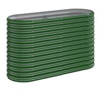 (green, 114 x 40 x 68 cm) vidaXL Garden Planter Patio Flower Pot Raised Garden Bed Powder-coated Steel