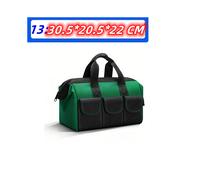 (Green 13inch) 1PC Tool Bag Multifunctional Storage Electrician Wear Resistant Thickened Canvas Portable Electrician Woodworking Tool Bag