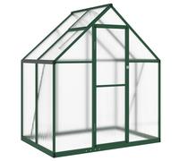 (green, 169 x 114 x 195 cm) vidaXL Greenhouse with Base Frame Garden Walk in Plant Grow House Aluminium