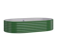 (green, 175 x 100 x 36 cm) vidaXL Garden Planter Patio Flower Pot Raised Garden Bed Powder-coated Steel