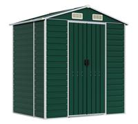(green, 191 x 130 x 198 cm) vidaXL Garden Shed Outdoor Storage Shed Patio Yard Tool Shed Galvanised Steel
