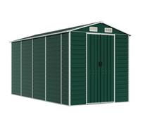 (green, 191 x 385 x 198 cm) vidaXL Garden Shed Outdoor Storage Shed Patio Yard Tool Shed Galvanised Steel