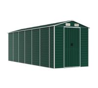 (green, 191 x 555 x 198 cm) vidaXL Garden Shed Outdoor Storage Shed Patio Yard Tool Shed Galvanised Steel