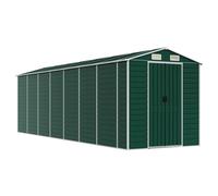 vidaXL Garden Shed Green 191x640x198 cm Galvanised Steel, Green