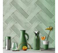 Green,1m,Black Peel and Stick Wallpaper, 17.7'' X 118'' Wallpaper Easy off Self Adhesive Removable Black Textured Contact Paper Textured 3D Green Geometric Linear Contact Paper for Cabinet Bedroom