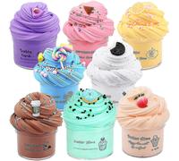 (Green 1Pcs) 8 Pack Butter Slime Kit, Stress Relief Toys For Girl Boys 70ml