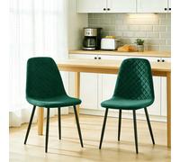 (Green, 2) 2/4/6x Dining Chairs metal Legs Home office