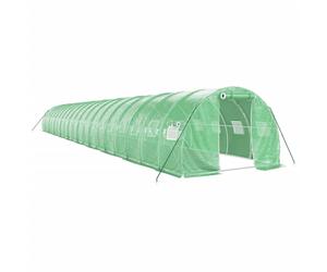 (green, 20 x 3 x 2 m) vidaXL Greenhouse Plant House with Steel Frame Polytunnel Greenhouse White
