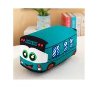 (green, 20cm) Emulational Cute School Bus Plush Toy Pillow Carto
