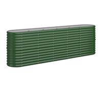 (green, 224 x 40 x 68 cm) vidaXL Garden Planter Patio Flower Pot Raised Garden Bed Powder-coated Steel