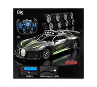 (Green 25cm) 1:18/1:20 Remote Control Racing Car 2.4G High Speed Drift Vehicle Replaceable Tires Boys Game Supercar