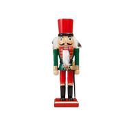 (Green) 25cm Wooden Nutcracker Doll Soldier Vintage Handcraft Decoration Gifts